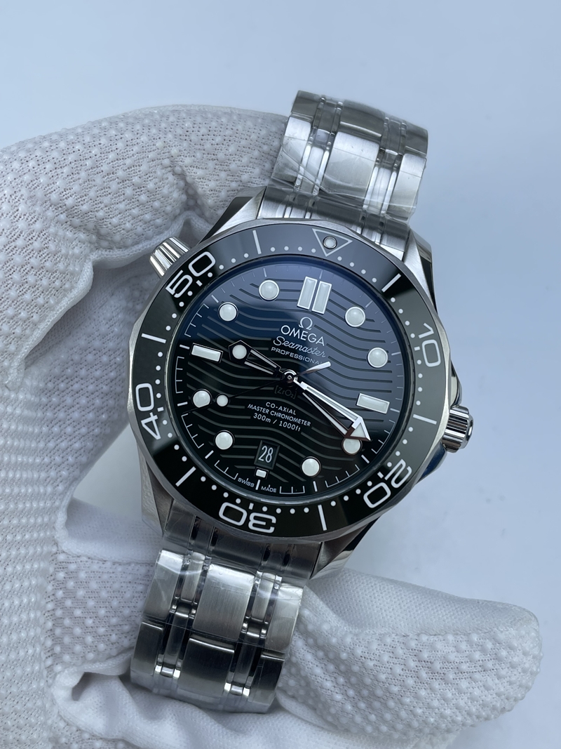(준비완료/특급배송)NO.2799/VS공장 오메가 씨마스터 다이버 300M 스틸 그린다이얼 브레이슬릿V4 VS8800 (최신무브업버전)