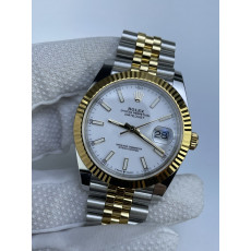 (준비완료/특급배송)NO.3078/롤렉스 데이저스트 126333 41미리 옐로우 골드 콤비 화이트 QP공장