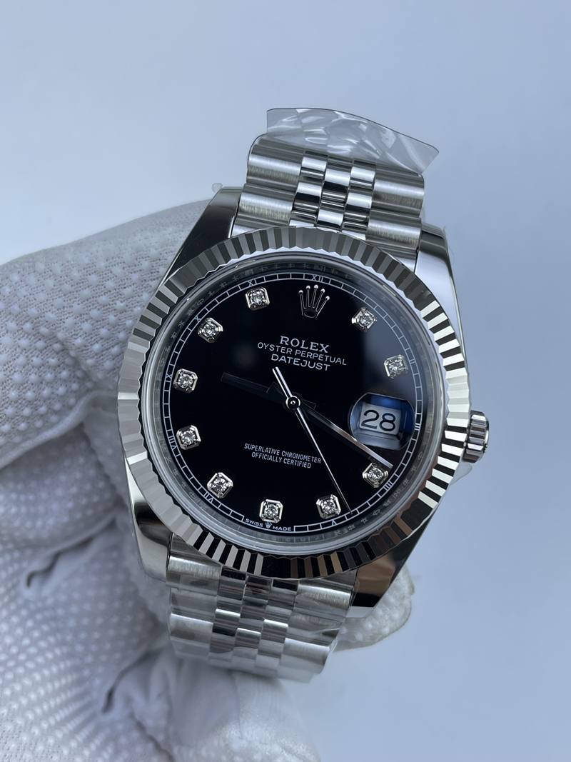 (준비완료/특급배송)NO.3210/롤렉스 데이저스트 126334 41미리 블랙다이얼 다이아몬드 인덱스 QP공장