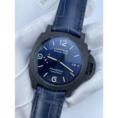 (준비완료/특급배송)NO.3243/VS공장 파네라이 PAM1664 카보테크 블루다이얼 가죽스트랩